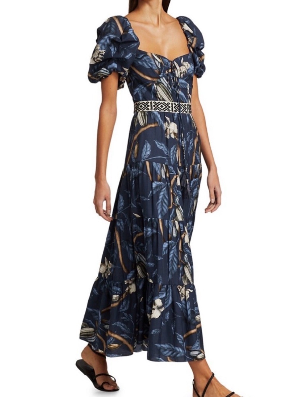Johanna Ortiz Botanical Heritage Tiered Midi Dress